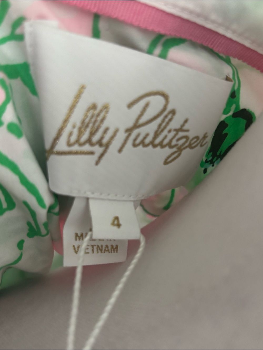 Lilly Pulitzer Pink & Green Sashria Floral Button-Front Midi Dress size 4 NWT - Picture 4 of 13